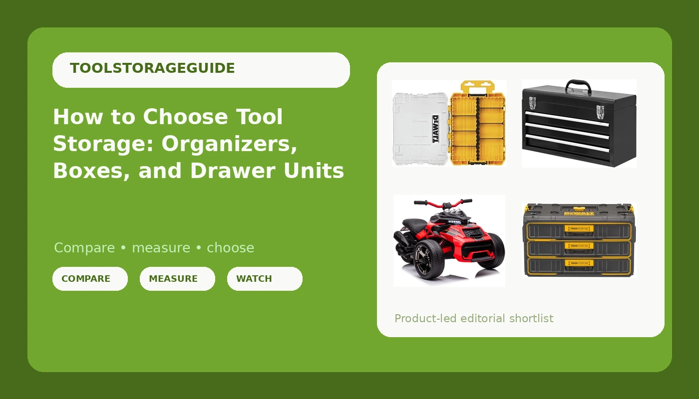 How to Choose Tool Storage: Organizers, Boxes, and Drawer Units