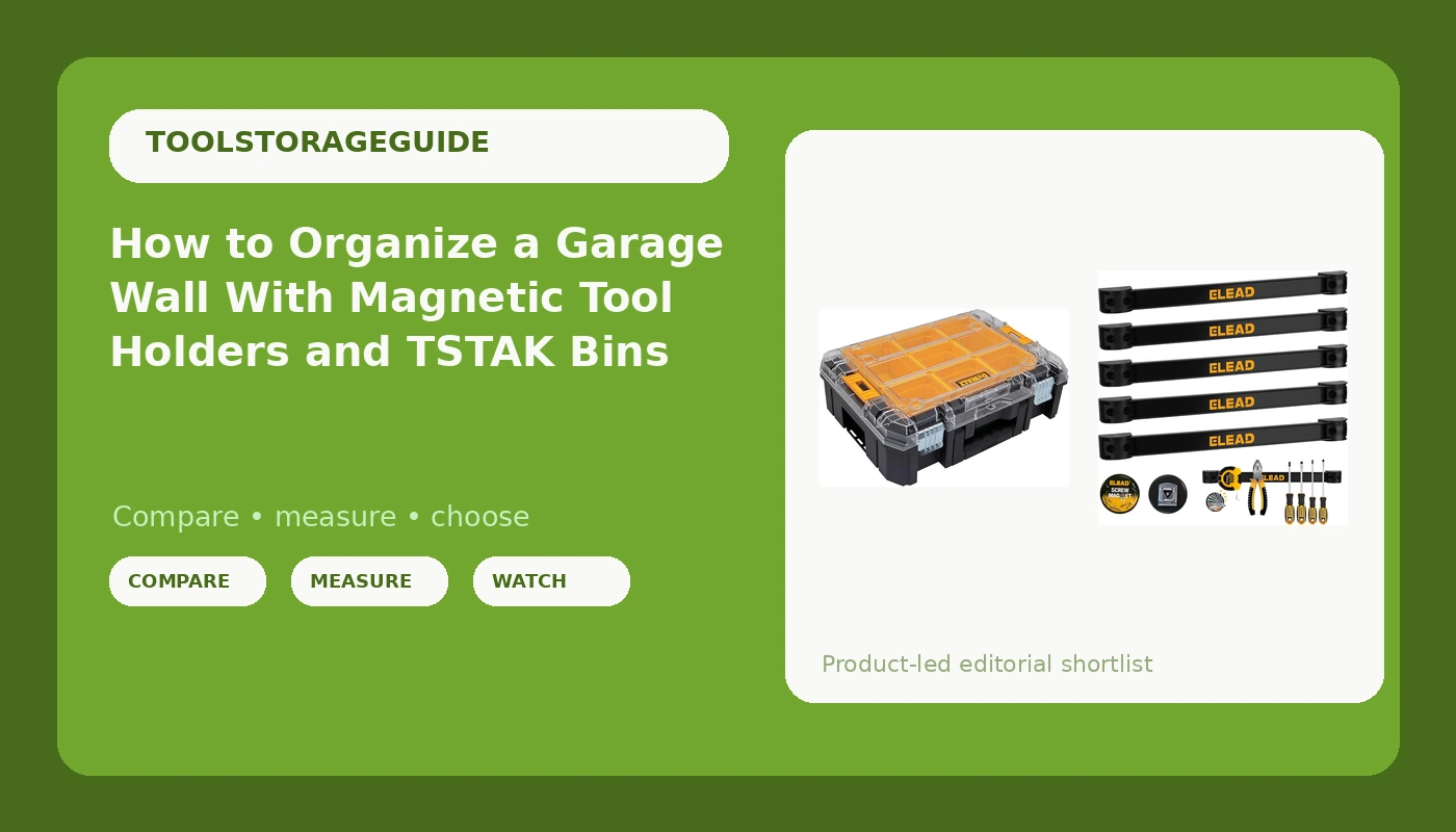 How to Organize a Garage Wall With Magnetic Tool Holders and TSTAK Bins