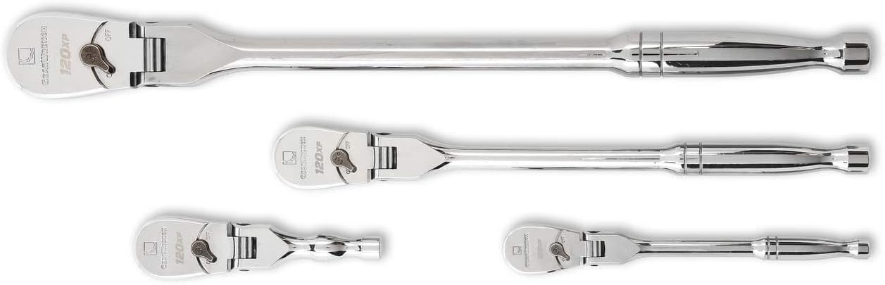 GEARWRENCH 4 Piece 1/4", 3/8" & 1/2" Drive 120XP™ Flex Head Ratchet Set | 81230P