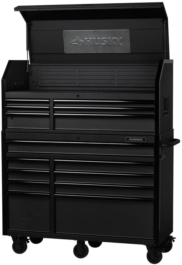 Husky 52 in. 15-Drawer Industrial Tool Chest and Cabinet Combo H52CH6TR9HD