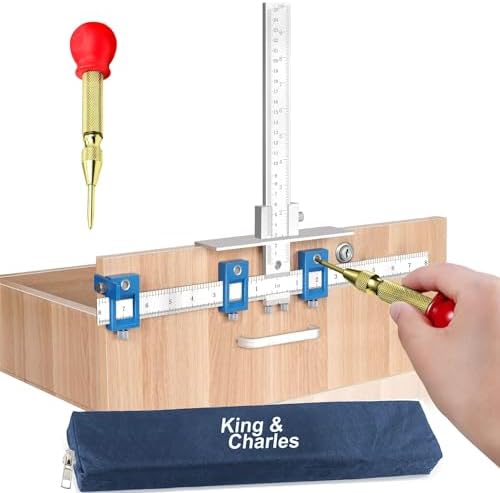 King&Charles Cabinet Hardware Jig & Automatic Center Punch Set.