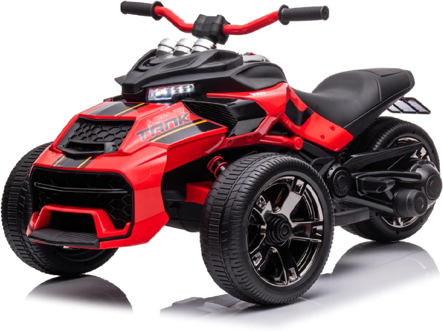 24V Kids ATV 3 Wheeler Ride on Motorcycle for Kids 3+ Aged, Red