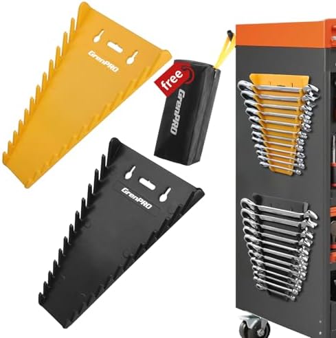 GRENPRO Magnetic Socket Organizer Set, 6PCS 1/4 3/8 1/2 SAE & Metric