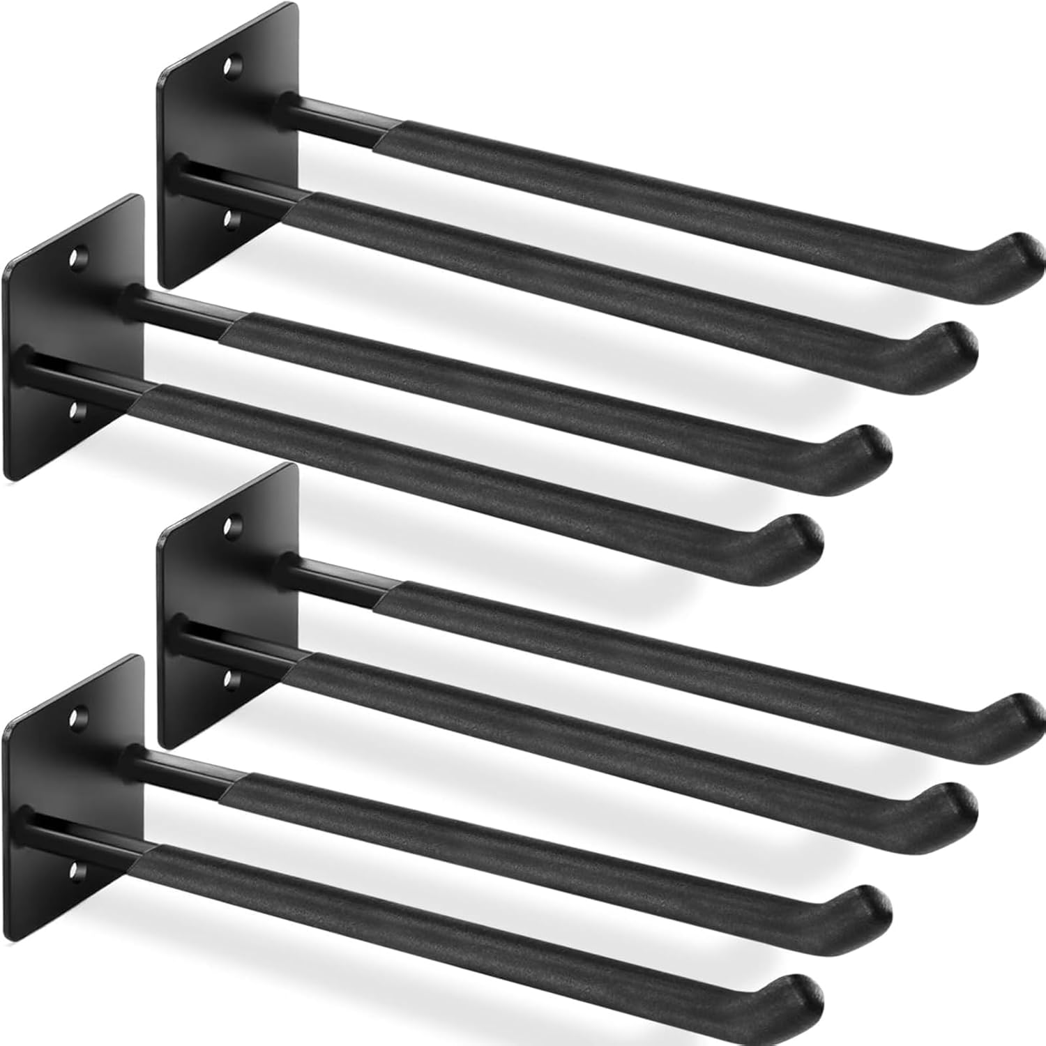 14" Large Heavy-Duty Garage Hooks, 4-Pack Steel Garage Wall Hooks