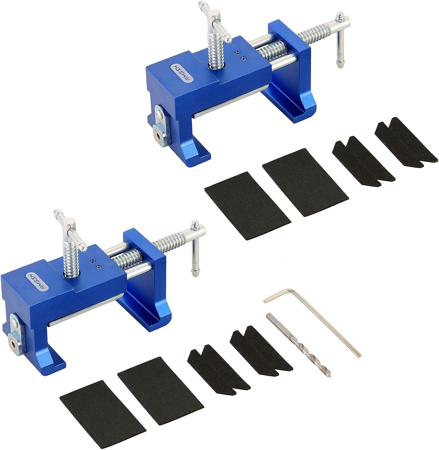Cabinet Clamps 2 Pack, Protective Pads Included, 4-3/8" Jaw Opening