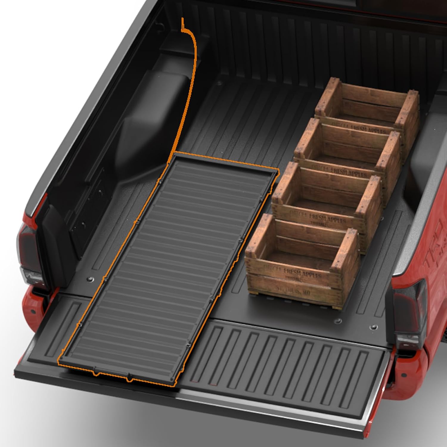 S1 Series Aluminum Truck Bed Organizer Tray with Rollers for Mid-Size Compatible Trucks Tacoma, Ranger, Colorado, Canyon, Frontier,Easy Slide in Truck Bed,No Drilling Installation,Non-Foldable