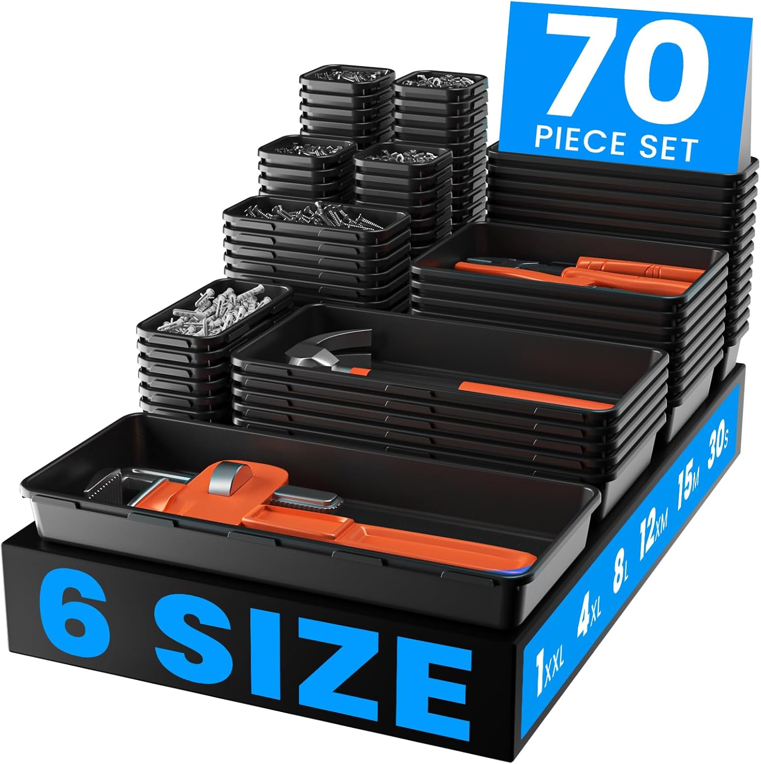A-LUGEIγπ³π¬pcs π²π¦πΆππ²γ Tool Box Organizer and Storage drawer organizer