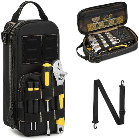 Portable Small Tool Bag, Tactical Tool Pouch Utility Organizer Case for Men